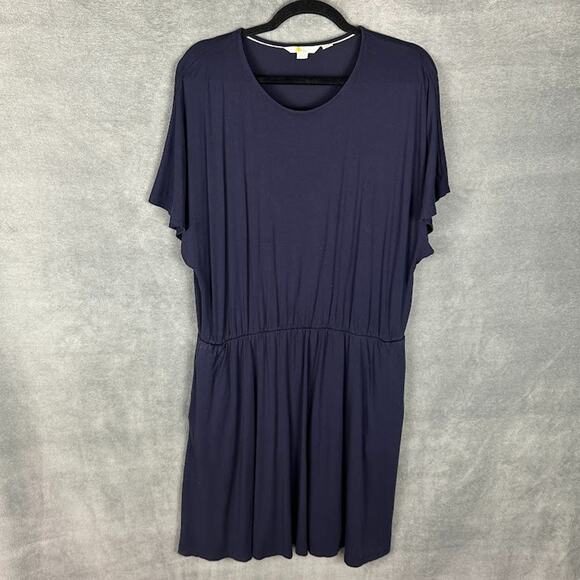 Boden Dresses & Skirts - Boden Dress Womens 20/22R Navy Stretch Comfort Preppy Resort Travel Short Sleeve